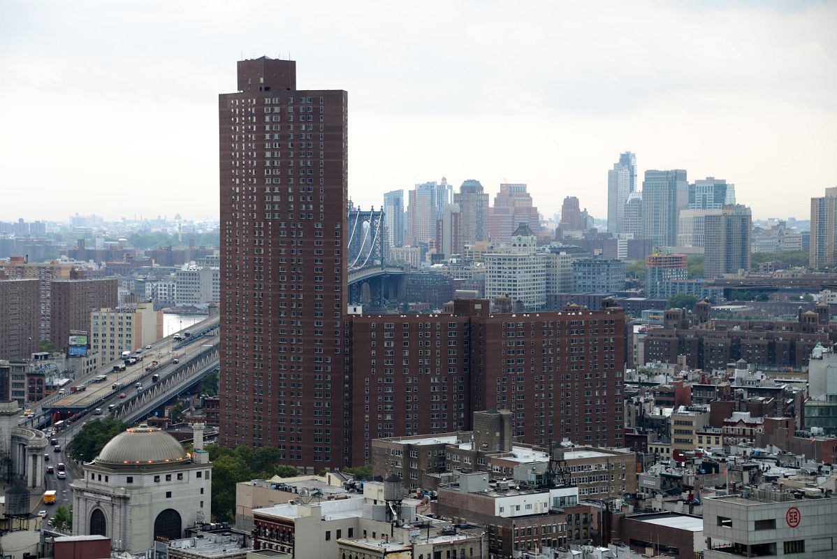 08-01 View To The East Includes Manhattan Bridge, Confucius Plaza Apartments And Brooklyn From Rooftop NoMo SoHo New York City